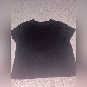 Lululemon Black Athletic Cropped T-Shirt Womens 4